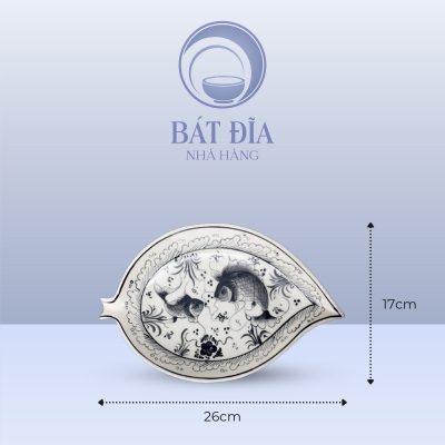 Kích Thước Đĩa Lá Xoài Men Nâu Cá Chép