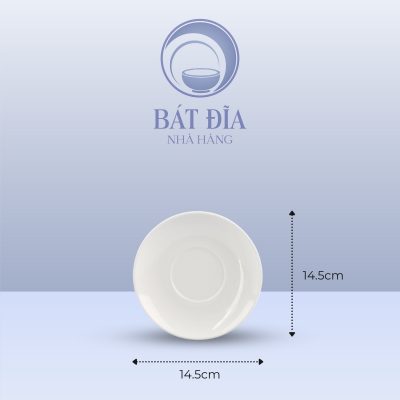 Kích Thước Đĩa Lót Ca Dày Melamine Trắng