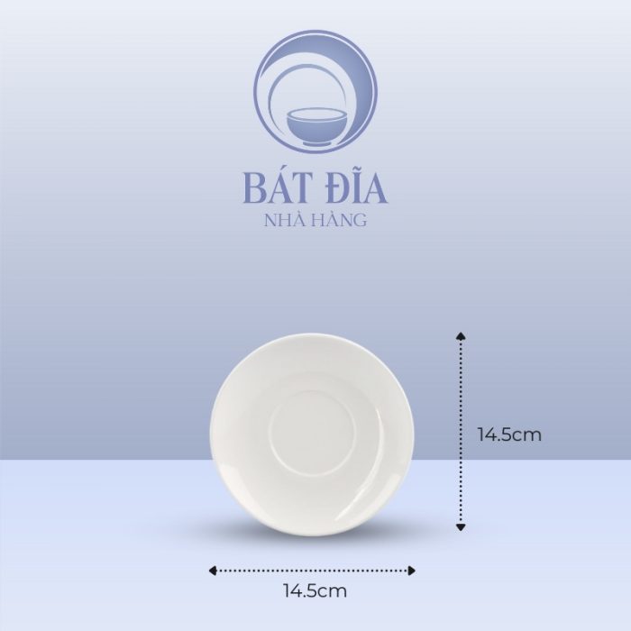 Kích Thước Đĩa Lót Ca Dày Melamine Trắng