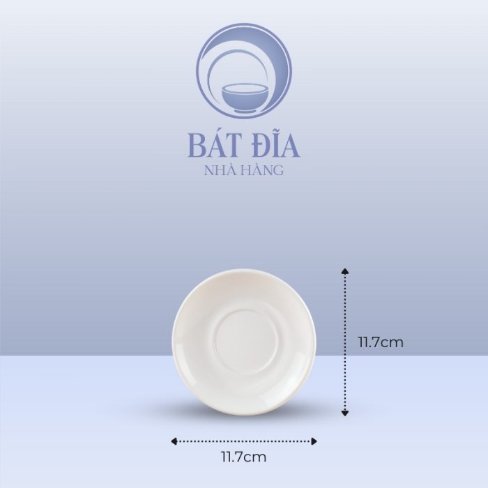 Kích Thước Đĩa Lót Ly Dày Melamine Trắng
