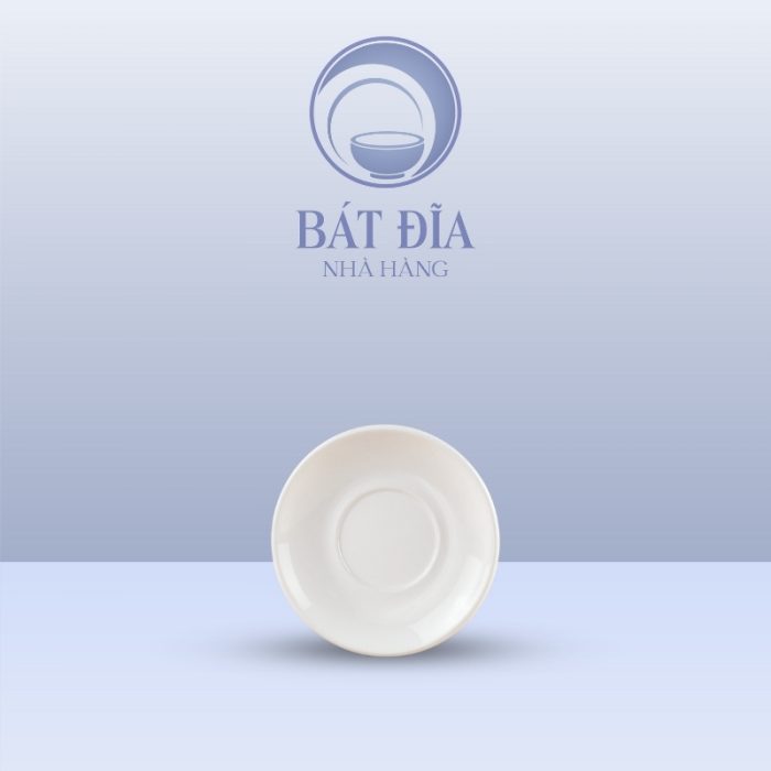 Đĩa Lót Ly Dày Melamine Trắng