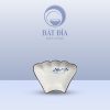 Đĩa Mặt Trời Men Trắng Vẽ Sen Lam