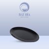 Đĩa Oval Ảo Melamine Đen