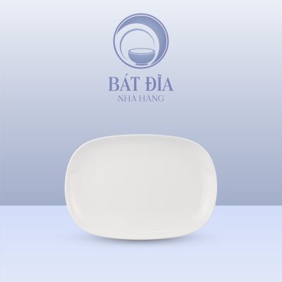 Đĩa Oval Ảo Melamine Trắng