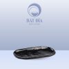 Đĩa Oval Melamine Đen