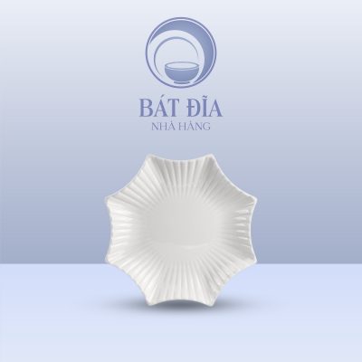 Đĩa Sao Melamine Trắng