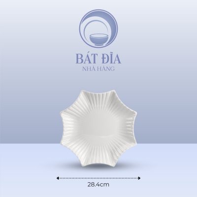 Kích Thước Đĩa Sao Melamine Trắng