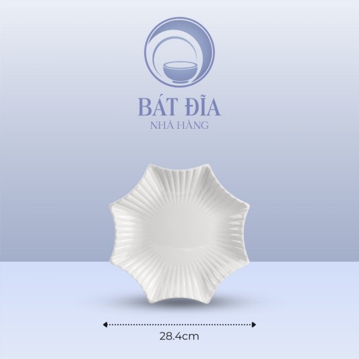 Kích Thước Đĩa Sao Melamine Trắng