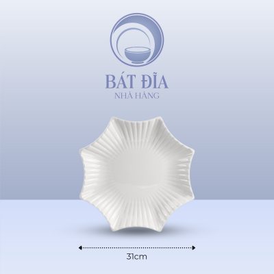 Kích Thước Đĩa Sao Melamine Trắng