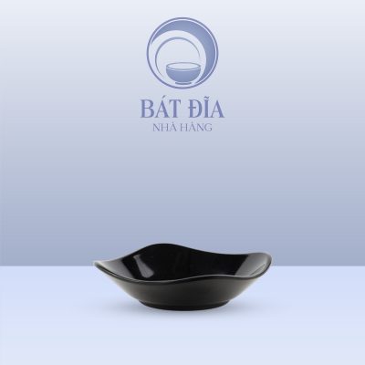 Đĩa Sâu Melamine Đen