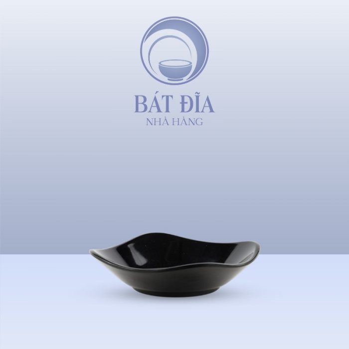 Đĩa Sâu Melamine Đen