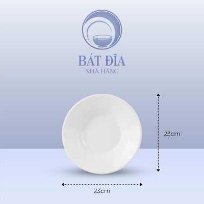 Kích Thước Đĩa Sâu Melamine Trắng