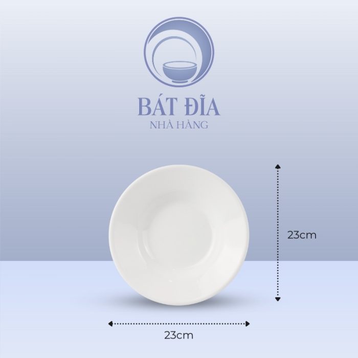 Kích Thước Đĩa Sâu Melamine Trắng