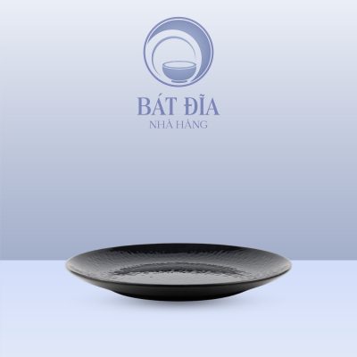 Đĩa Tròn Ảo Melamine Đen