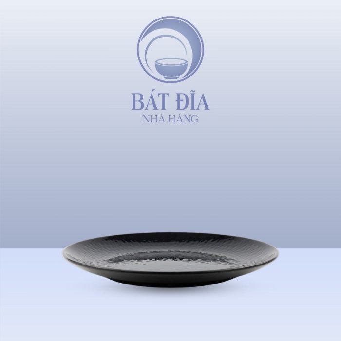 Đĩa Tròn Ảo Melamine Đen