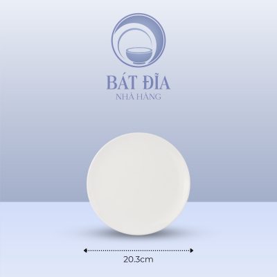Kích Thước Đĩa Tròn Ảo Melamine Trắng