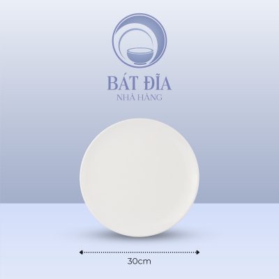 Kích Thước Đĩa Tròn Ảo Melamine Trắng