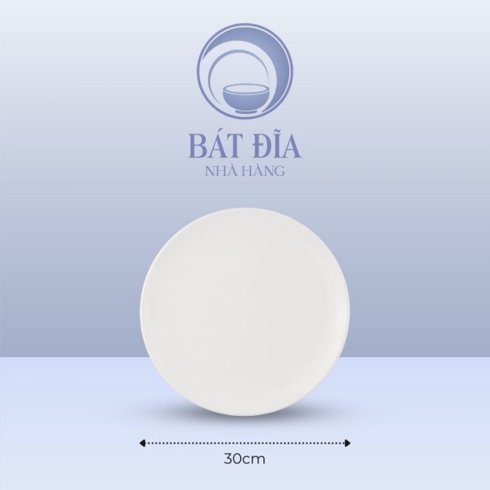 Kích Thước Đĩa Tròn Ảo Melamine Trắng