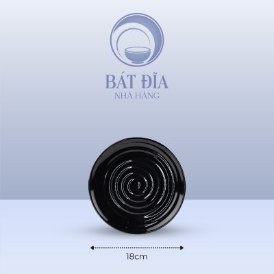 Kích Thước Đĩa Tròn Có Vân Melamine Đen