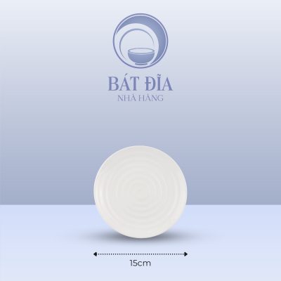 Kích Thước Đĩa Tròn Có Vân Melamine Trắng