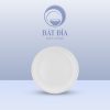 Đĩa Tròn Dày Vành Nhỏ Melamine Trắng