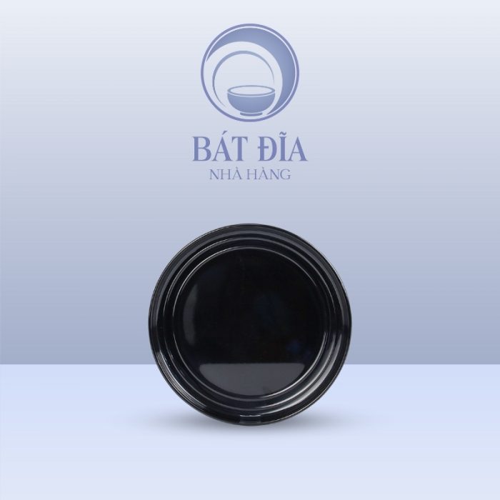 Đĩa Tròn Melamine Đen