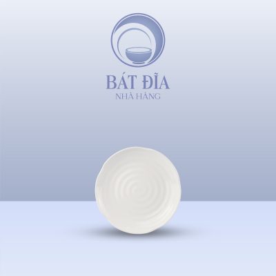 Đĩa Tròn Melamine Trắng