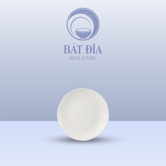 Đĩa Tròn Melamine Trắng