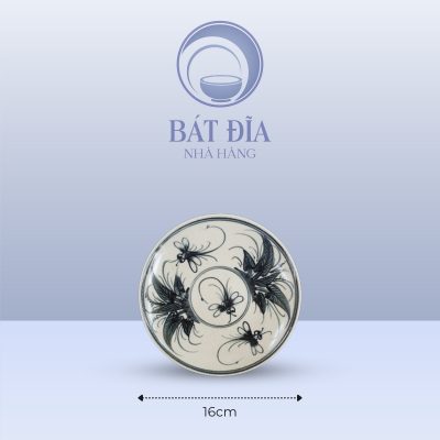 Kích Thước Đĩa Tròn Men Rạn Vẽ Chuồn Xanh