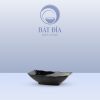 Đĩa Tương Chữ Nhật Melamine Đen