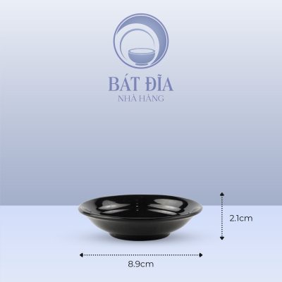 Kích Thước Đĩa Tương Có Vân Melamine Đen