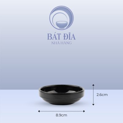 Kích Thước Đĩa Tương Melamine Đen