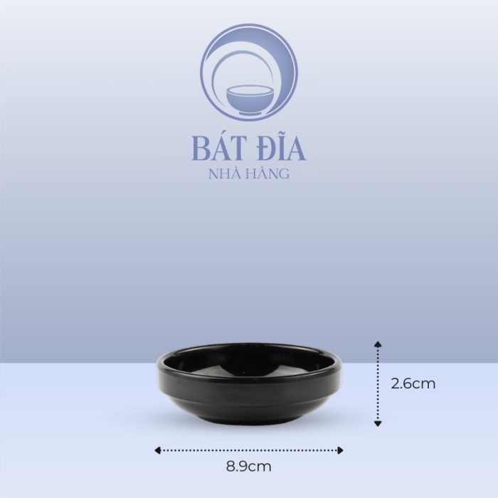 Kích Thước Đĩa Tương Melamine Đen