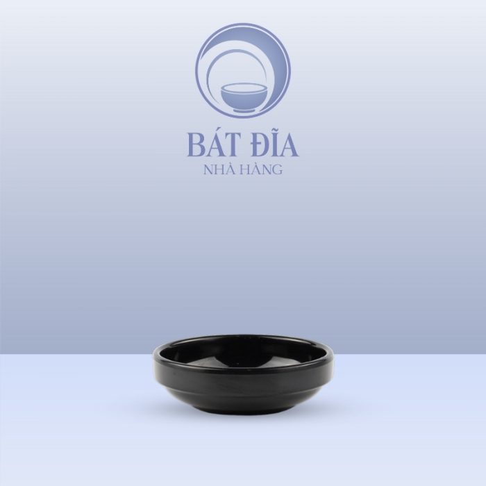 Đĩa Tương Melamine Đen