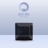 Đĩa Vuông Dày Cạnh Melamine Đen