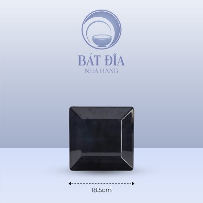 Kích Thước Đĩa Vuông Dày Cạnh Melamine Đen