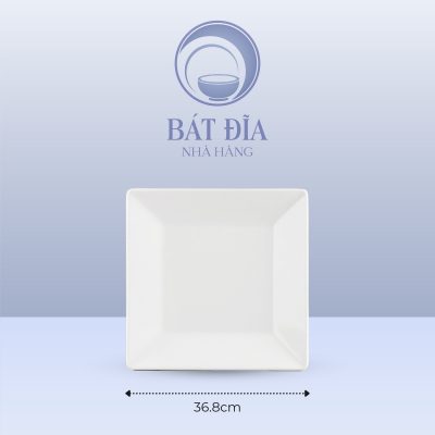 Kích Thước Đĩa Vuông Dày Cạnh Melamine Trắng