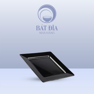 Đĩa Vuông Melamine Đen