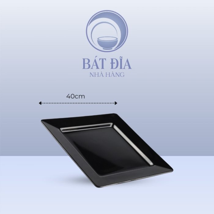 Kích Thước Đĩa Vuông Melamine Đen
