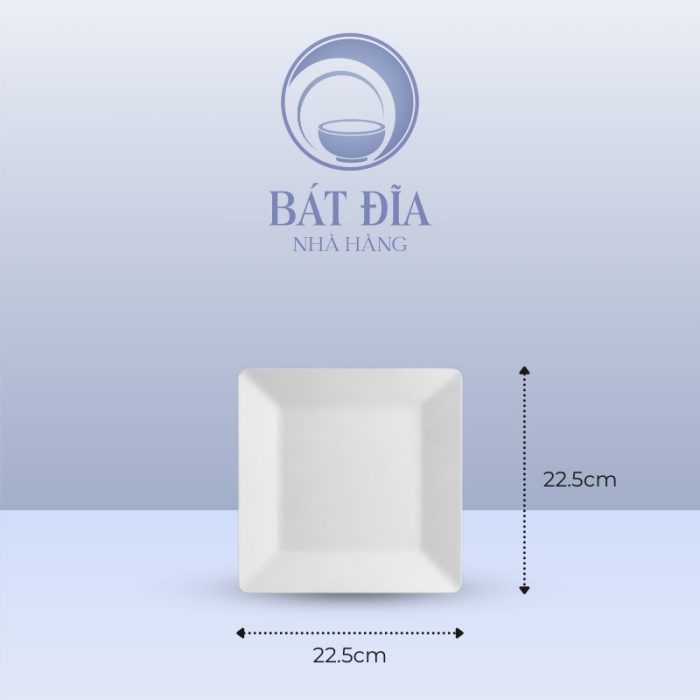 Kích Thước Đĩa Vuông Melamine Trắng
