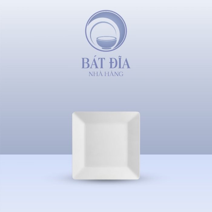 Đĩa Vuông Melamine Trắng