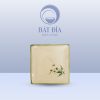 Đĩa Vuông Men Xanh Đào Chuồn