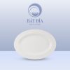Đĩa Xoài Oval Melamine Trắng