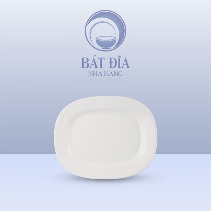 Đĩa Xoài Vuông Melamine Trắng