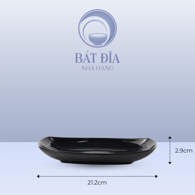 Kích Thước Đĩa Xuồng Melamine Đen