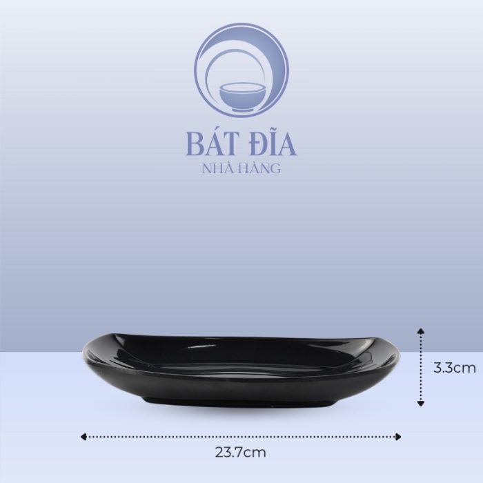 Kích Thước Đĩa Xuồng Melamine Đen