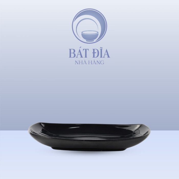 Đĩa Xuồng Melamine Đen