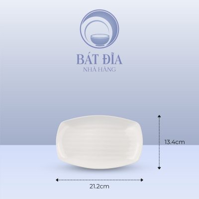 Kích Thước Đĩa Xuồng Melamine Trắng