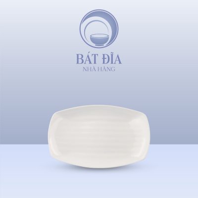Đĩa Xuồng Melamine Trắng