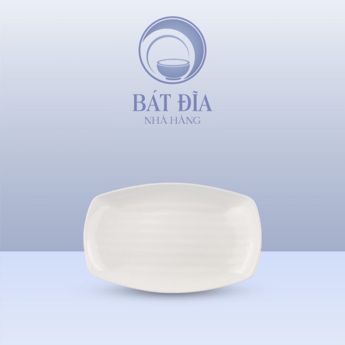 Đĩa Xuồng Melamine Trắng